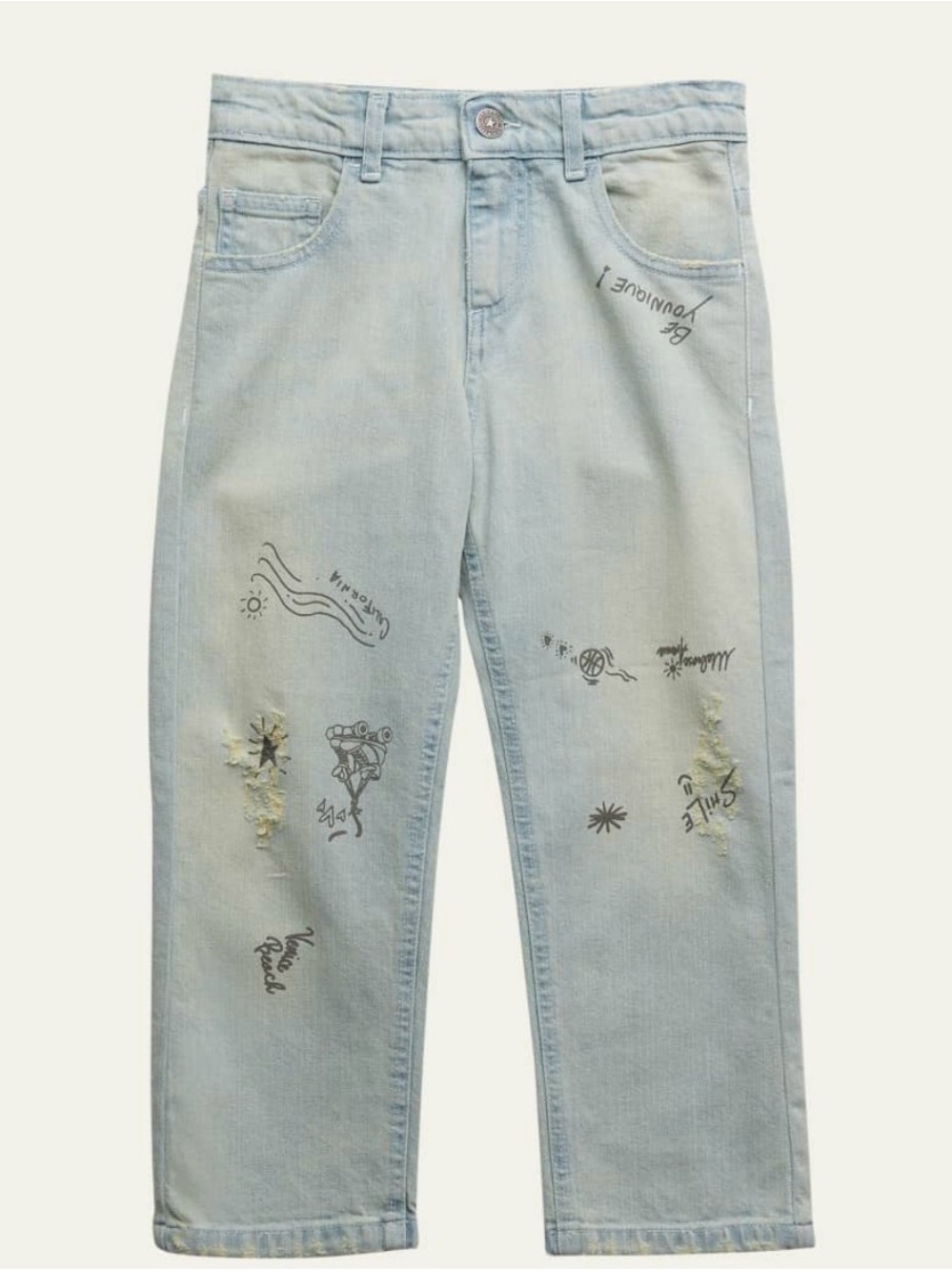 Golden Goose Light Blue Elastic Waist Denim kids size 6